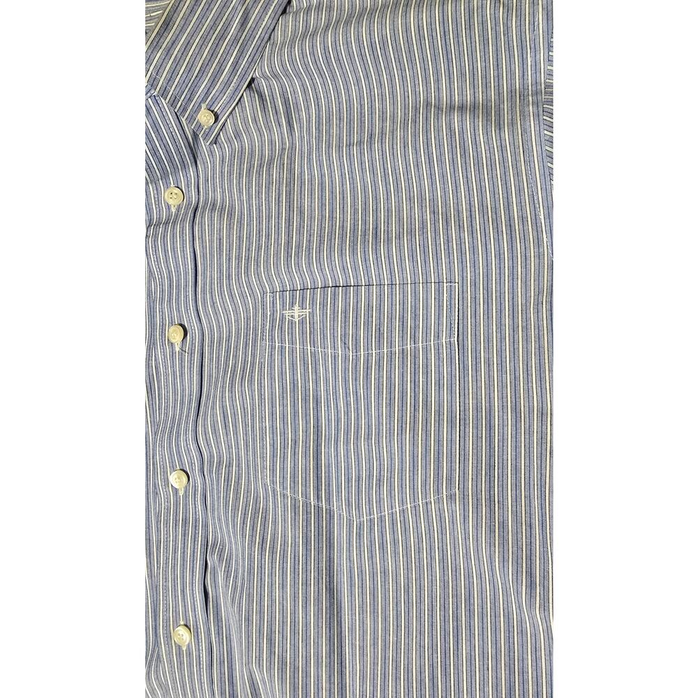 Dockers Men's XL Khaki Diem Blue Striped Short Sleeve Button Down Shirt
- Picture 6 of 8